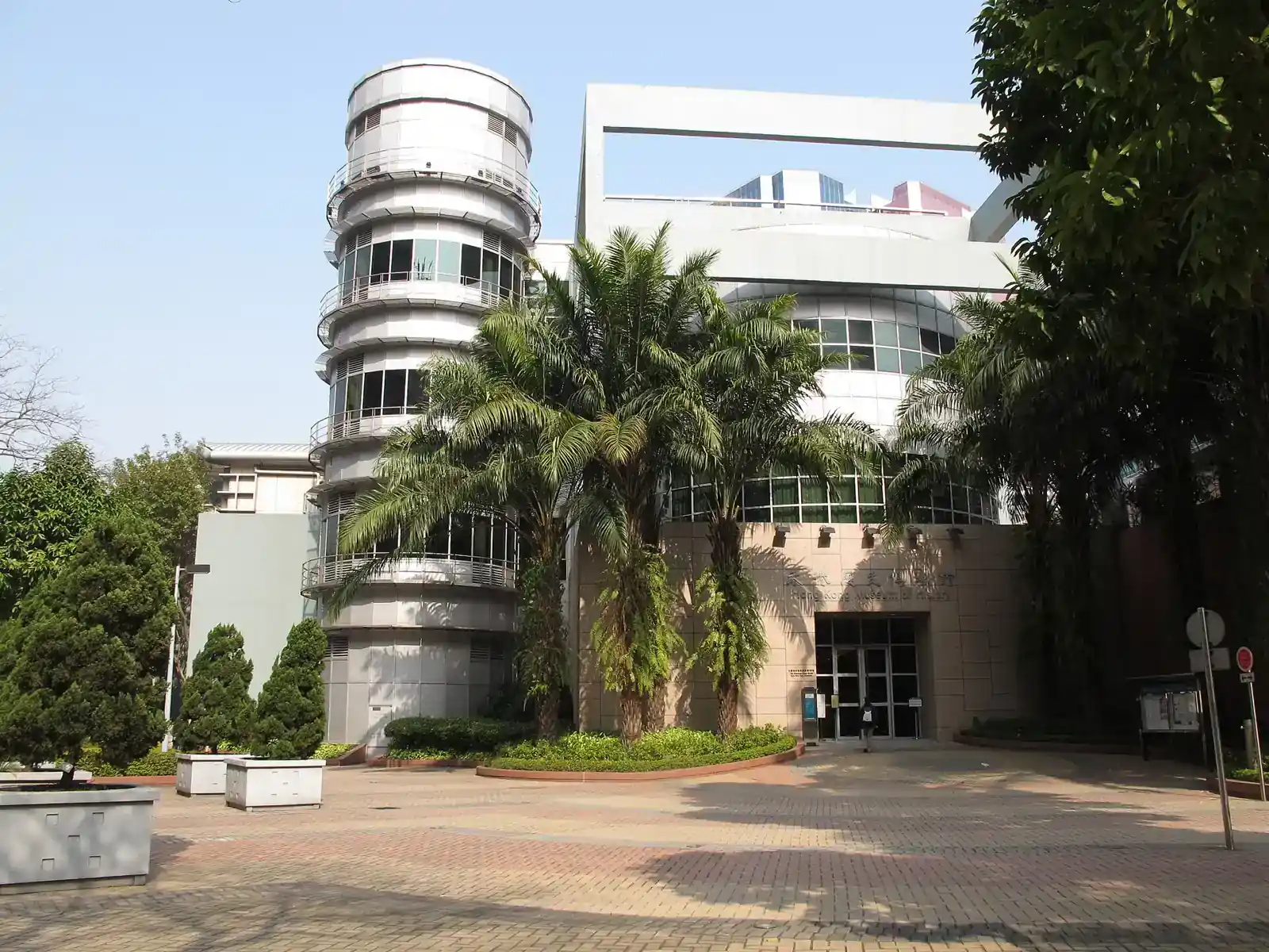 香港歷史博物館入口,種滿棕櫚樹