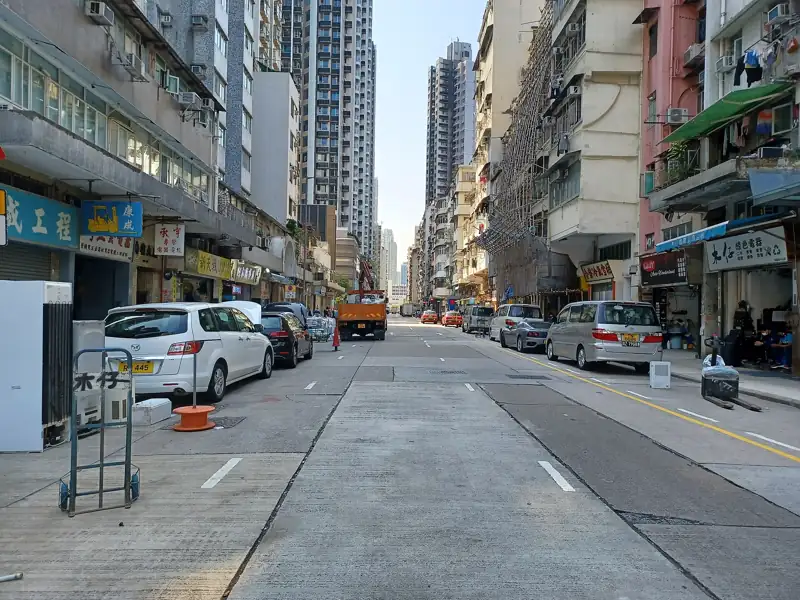 深水埗海壇街,兩旁係舊式唐樓